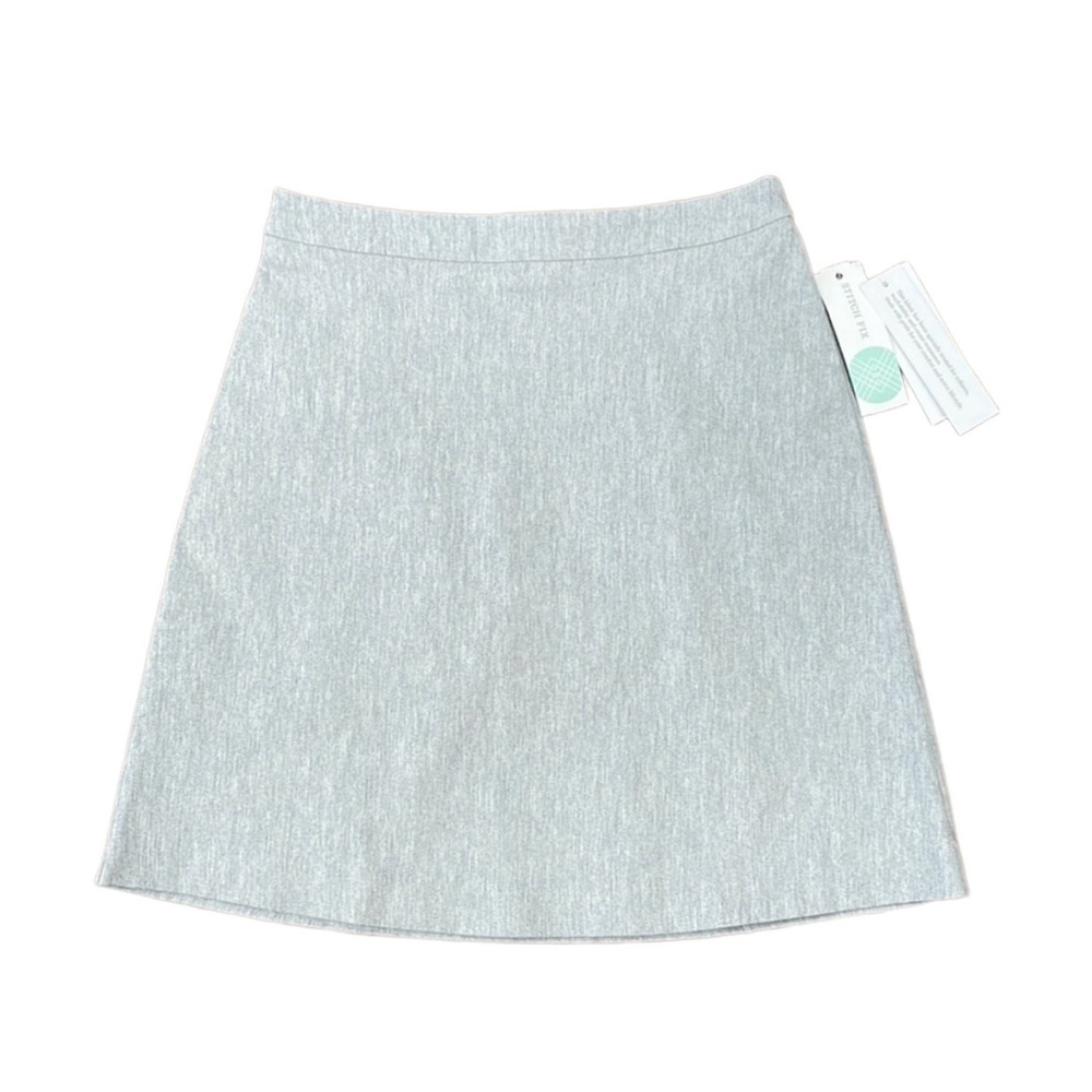 Margaret M Petite Light Heather Gray Deandra Casual Stretch Pencil Skirt